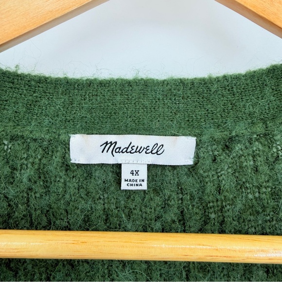 Madewell Alpaca Blend Mayfair Olive Green. Sweater Oversized Cardigan Plus 4X - Picture 7 of 11